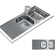 STEEL SINK UNIVERSE 80 T-XM 2B 1D REV 31/2 W/WO/OVF SP