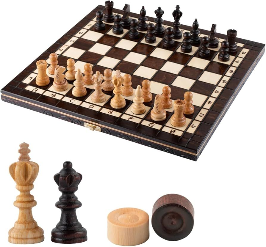 Wooden draughts 25cm MAGIERA