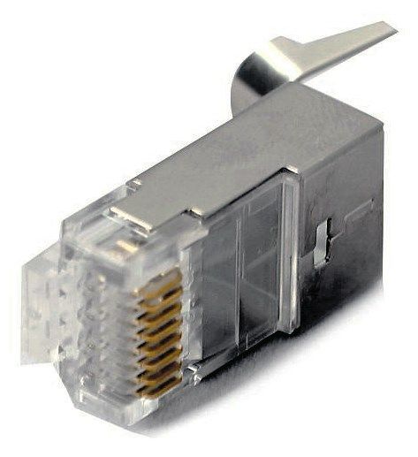 RJ45 plug (8P8C) universal  cat.6A  shielded  AWG 24-22  pack of 100 pcs.