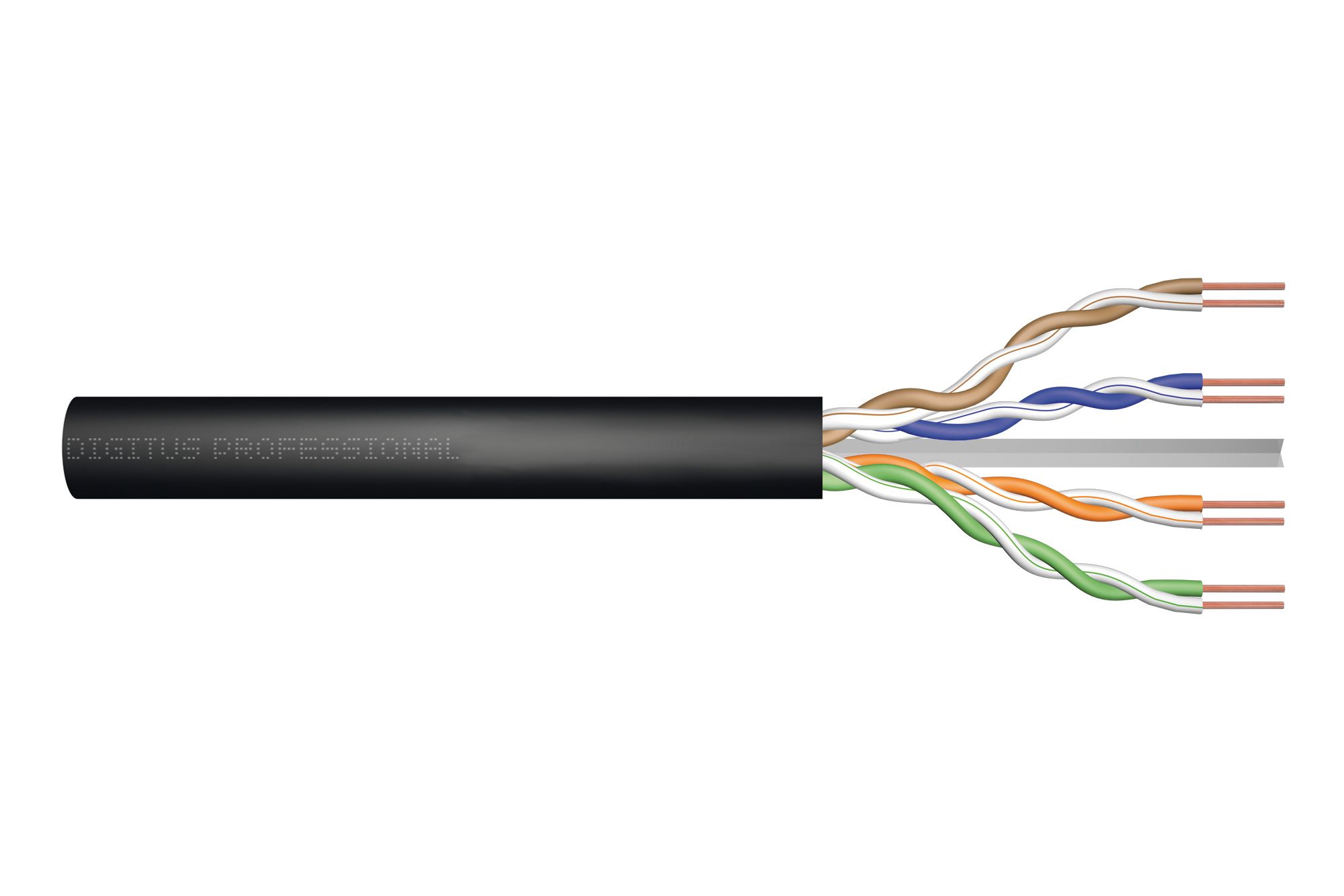 Outdoor Dry Installation Cable DIGITUS cat.6 U/UTP  Fca  AWG 24/1  PE  50m  black
