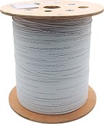 Indoor Fiber Optic Cable FTTH 2 incl. with SC connectors  SM 9/125 OS2 G57A1  B2ca  LSOH  white  1km