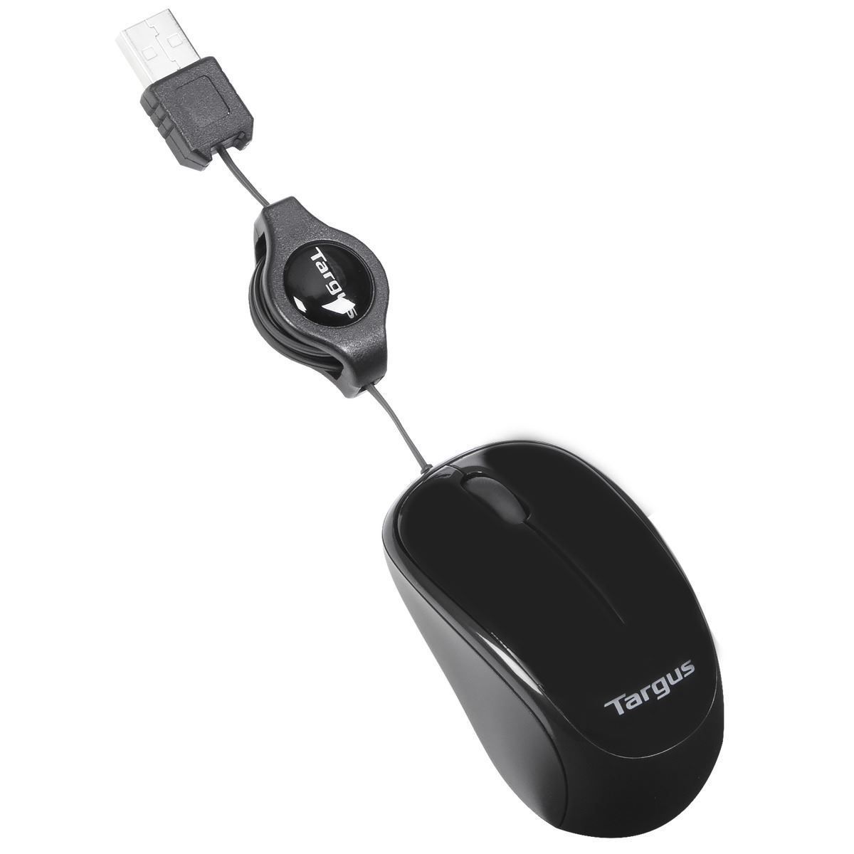 TARGUS MOUSE RETRACTABLEWIRED/BLUETRACE TRAVEL MOUSE BLACK