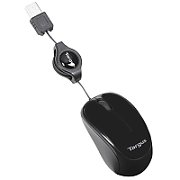 TARGUS MOUSE RETRACTABLEWIRED/BLUETRACE TRAVEL MOUSE BLACK