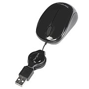TARGUS MOUSE RETRACTABLEWIRED/BLUETRACE TRAVEL MOUSE BLACK