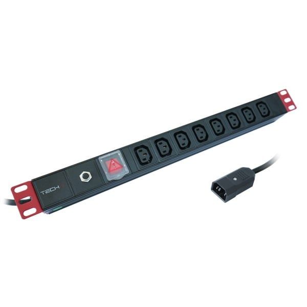 19' 1U X8 Power Strip - C13 Sockets
