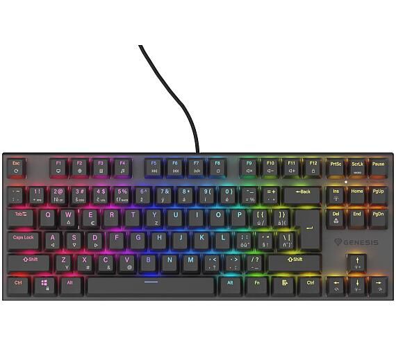 GAMING KEYBOARD GENESIS THOR 303 TKL CZ/SK RGB BACKLIGHT MECHANICAL SILENT SWITCH BLACK