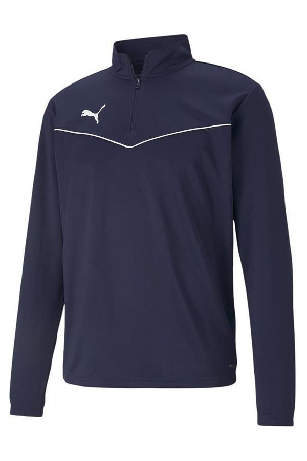 Puma teamRISE 1 4 Zip Top Peacoat-Pu Men's Sweatshirt navy blue 657394 06 S
