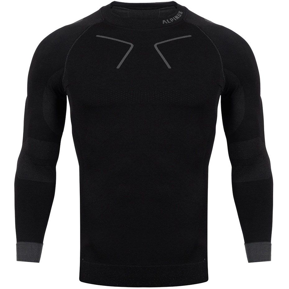 Men's thermoactive sweatshirt Alpinus Tactical Base Layer black-gray GT43219