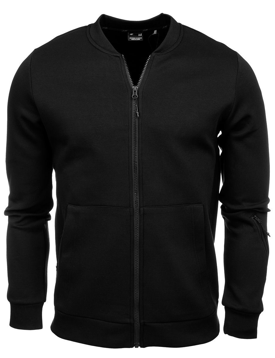 Men's sweatshirt 4F deep black H4L22 BLM017 20S S