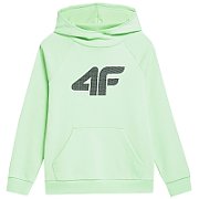 Boys' sweatshirt 4F light green 4FJSS23TSWSM220 42S 158cm