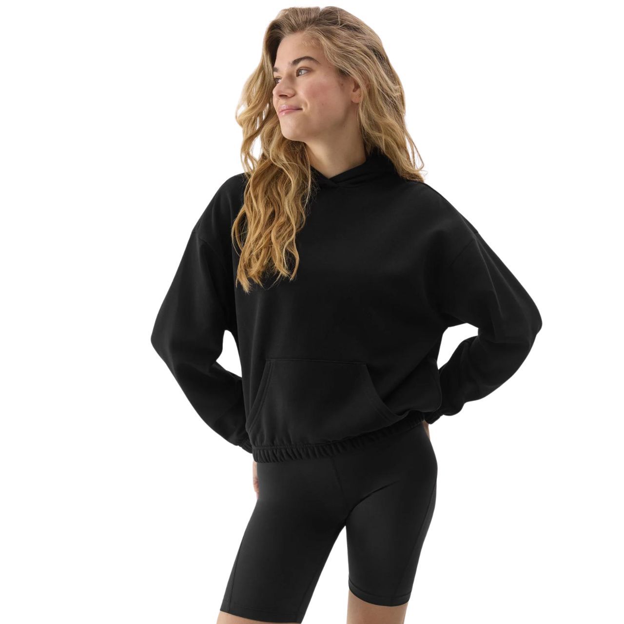 Women's sweatshirt 4F F1057 deep black 4FWSS24TSWSF1057 20S S