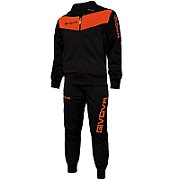 Givova Tuta Visa Fluo Tracksuit Black-Orange TR018F 1028 XS