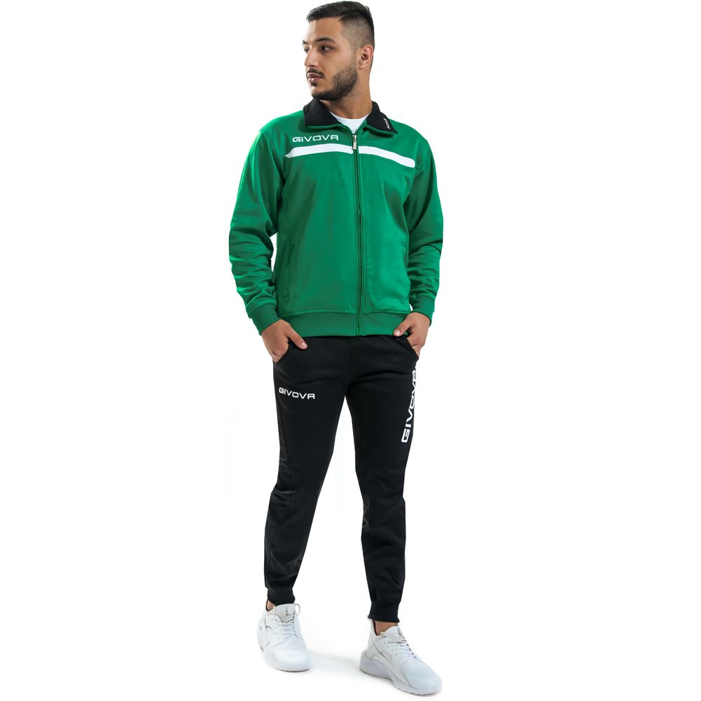 Givova Tuta Givova One Tracksuit Green-Black TT012 1310 2XS