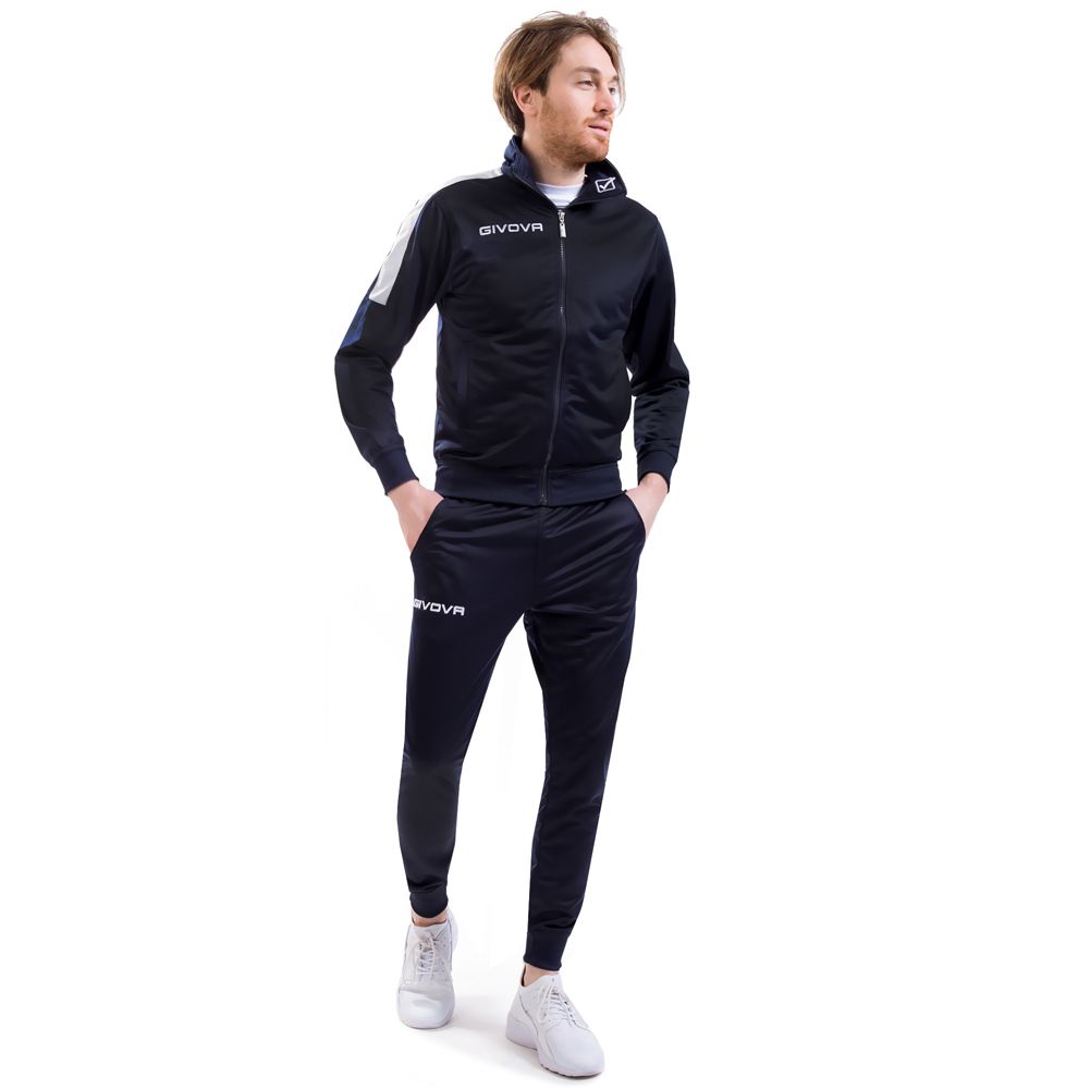 Givova Tuta Revolution Tracksuit Black & White TR033 1003 XS