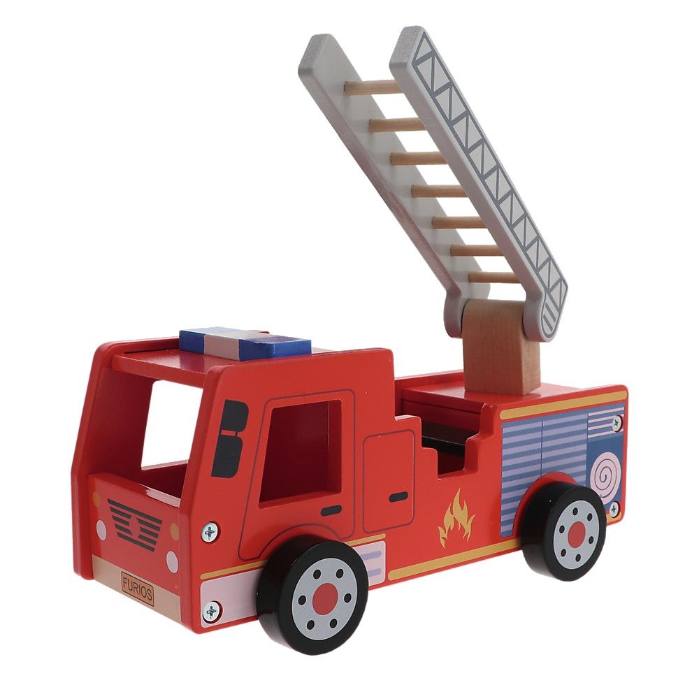 Wooden toy Fire truck - fire truck 61700 Trefl