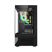 Carcasa 1STPLAYER MI7-A Mid Tower ARGB NEGRU, Tempered Glass, Sloturi Expansiune 7, Drive Bays: 1x3.5 HDD 2x2.5 SSD, Ventilatoare Suportate: 5 (spate: 1x120mm, sus: 2x120mm, jos: 2x120mm), Ventilatoare Incluse: 1 (spate: 1x120mm), Format Placa De Baza Suportat: ATX, Micro-ATX, ITX, Inaltime Maxima