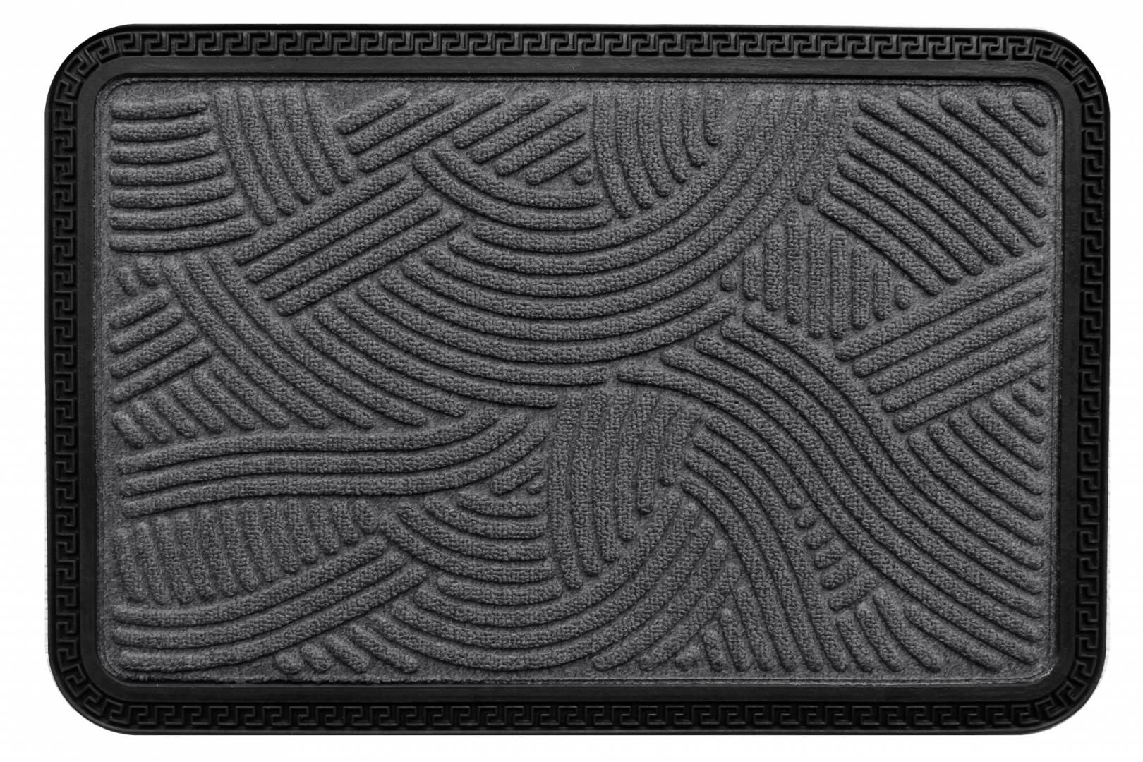 COVORAS INTRARE ANTIADERENT CU MARGINE CAUCIUCATA 40X60 CM, GRI, HEINNER HOME