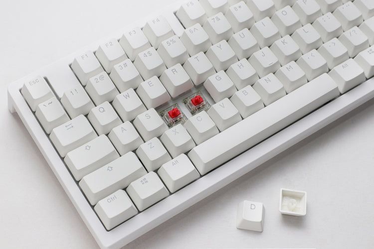Ducky Zero 6108 Pure White Wireless Gaming Keyboard - MX2A Red (US)