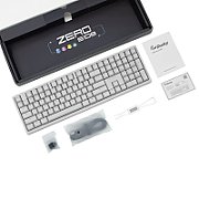 Ducky Zero 6108 Pure White Wireless Gaming Keyboard - MX2A Speed-Silver (US)