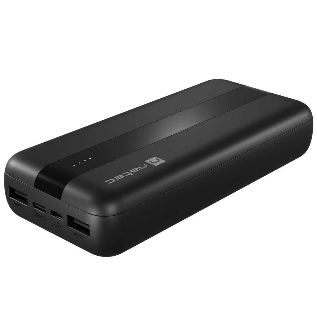NATEC TREVI POWERBANK 20000MAH 2X USB-A + 1X USB-C BLACK