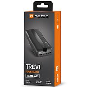 NATEC TREVI POWERBANK 20000MAH 2X USB-A + 1X USB-C BLACK