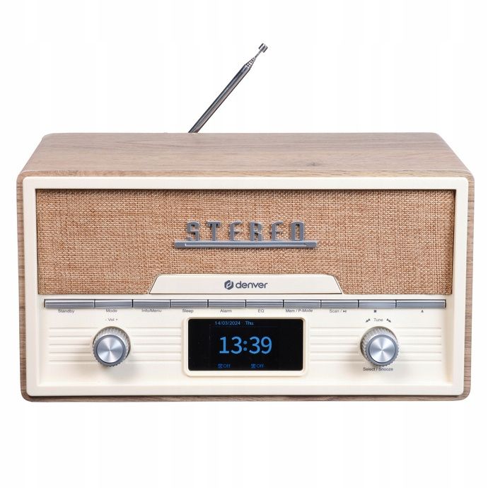 Retro radio Denver MDA-525LW light wood