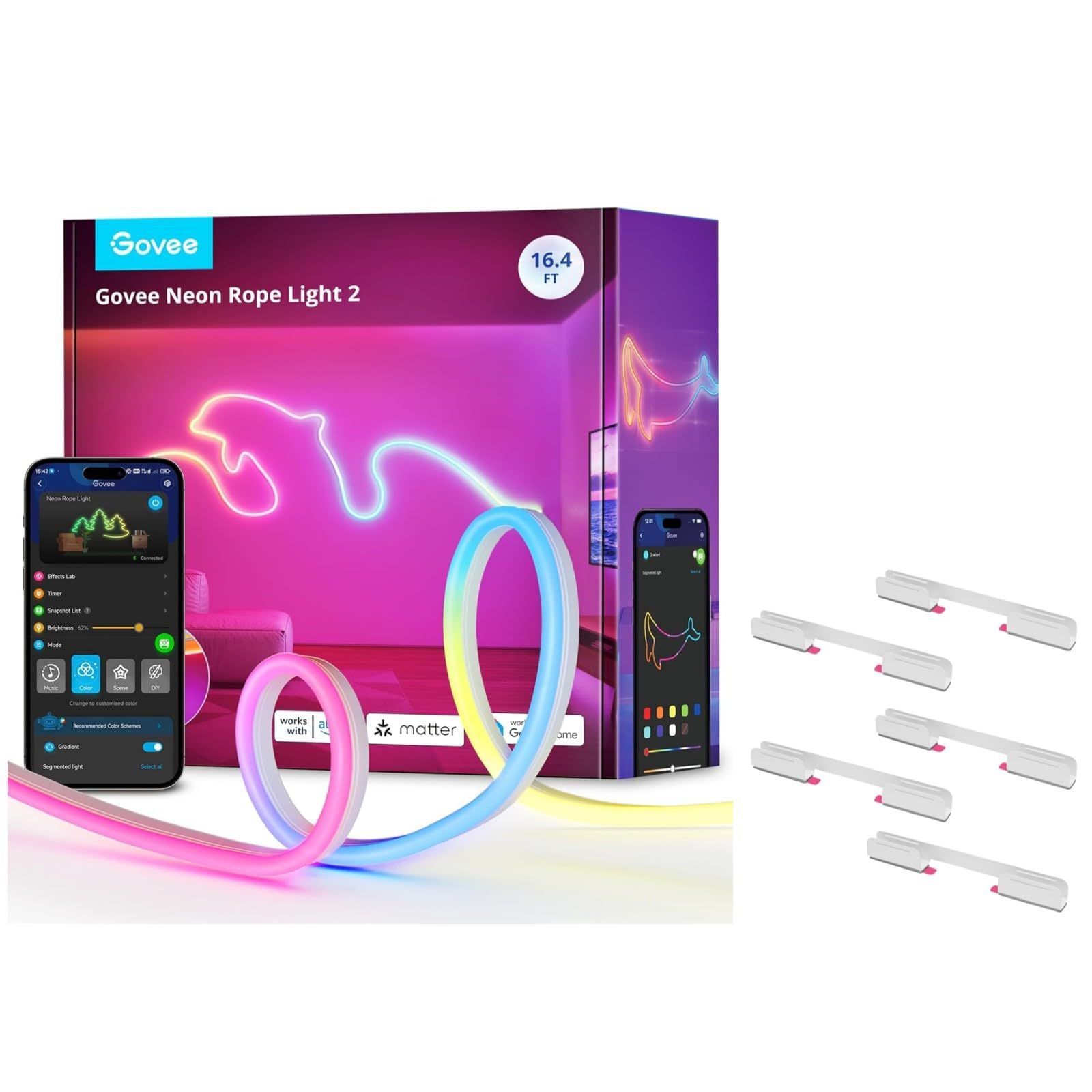 Govee H61D3 Neon Lights 2 3m | LED Lighting | Matter  HomeKit  Google  Alexa  SmartThings