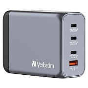 Verbatim GNC-200 GaN Charger 4 Port 200W USB A/C (EU/UK/US
