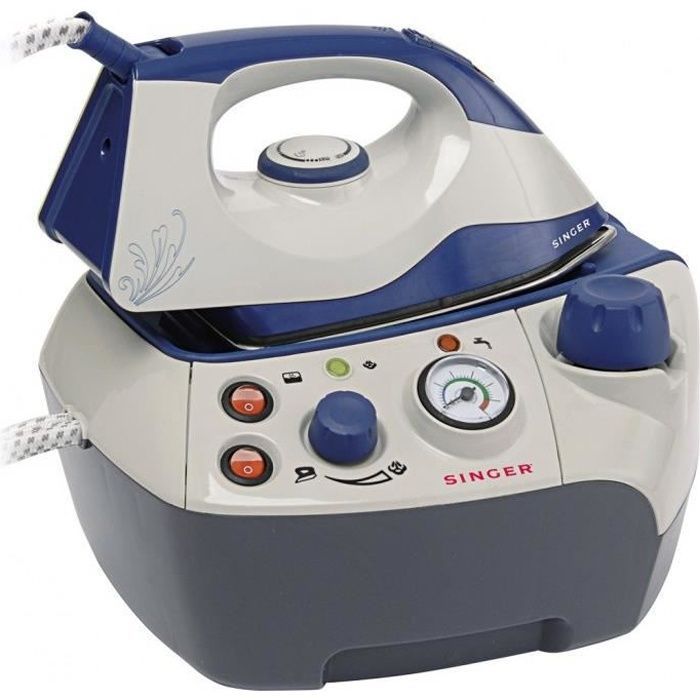 SINGER SHG6201 steam ironing station 850 W 1.2 L Stainless Steel soleplate Black  Blue  Grey