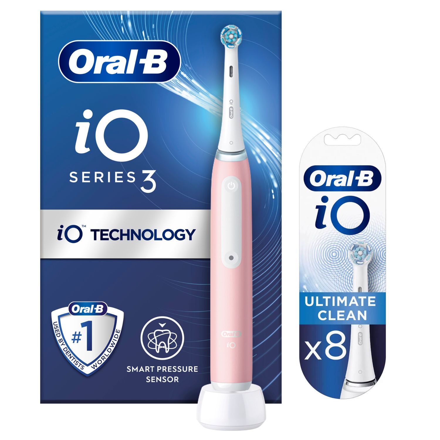 Oral-B Electric Toothbrush iO3 Series Rechargeable For adults Number of brush heads included 1 Blush Pink Number of teeth brushing modes 3