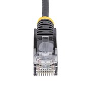CAT6 CABLE - 1 M - BLACK/SLIM RJ45 1M BLACK