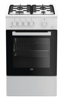 Beko FSG52020FW cooker Freestanding cooker Gas Black  White