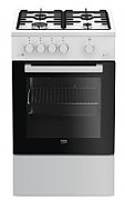 Beko FSG52020FW cooker Freestanding cooker Gas Black  White