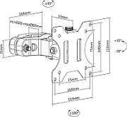 Maclean MC-983 LED LCD Monitor Pole Mount Bracket 8kg Holder Pipe Tube Diameter 28-60mm 17-32'' Screen