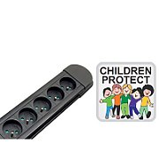 Maclean power strip  10 outlet extension cord  2 switches  protection and overload indication  3680W  MCE10