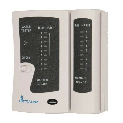 Extralink CABLE TESTER Tester cablu UTP/STP Negru, Gri