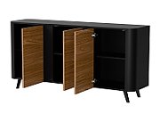 Cama VOLARE chest of drawers 151 x 39 x 75 cm black/walnut