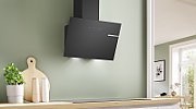 Bosch Serie 2 DWK65DK60 cooker hood Wall-mounted Black 430 m3/h A