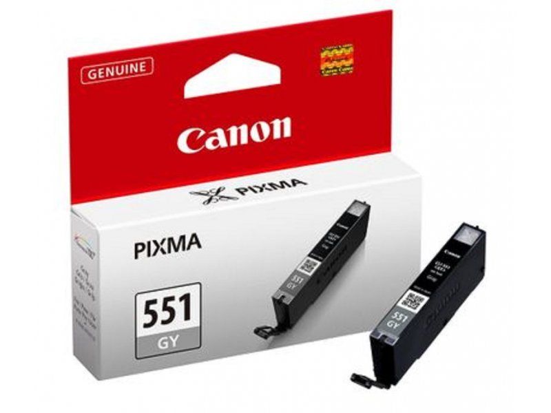 Flacon cerneala Canon 6512B001AA ,Gri ,125 pagini ,Original (CLI-551GY) 