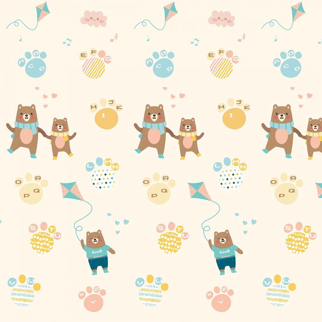 Covor de joaca pentru copii U-Grow, din spuma, pliabil, 2 fete, impermeabil, izolant, 120 x 180 x 1 cm, alfabet