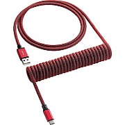 CableMod Classic Coiled Keyboard Cable USB-C to USB Type A  Republic Red - 150cm