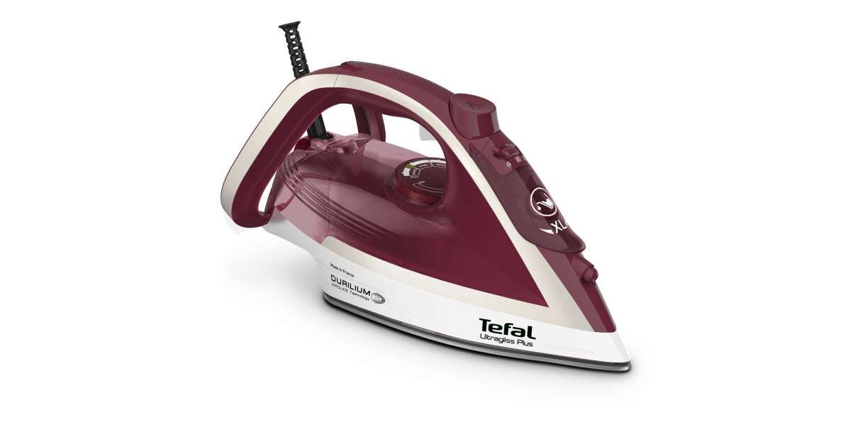 Tefal Ultimate Pure FV6810 Steam iron 2800 W Red  Silver