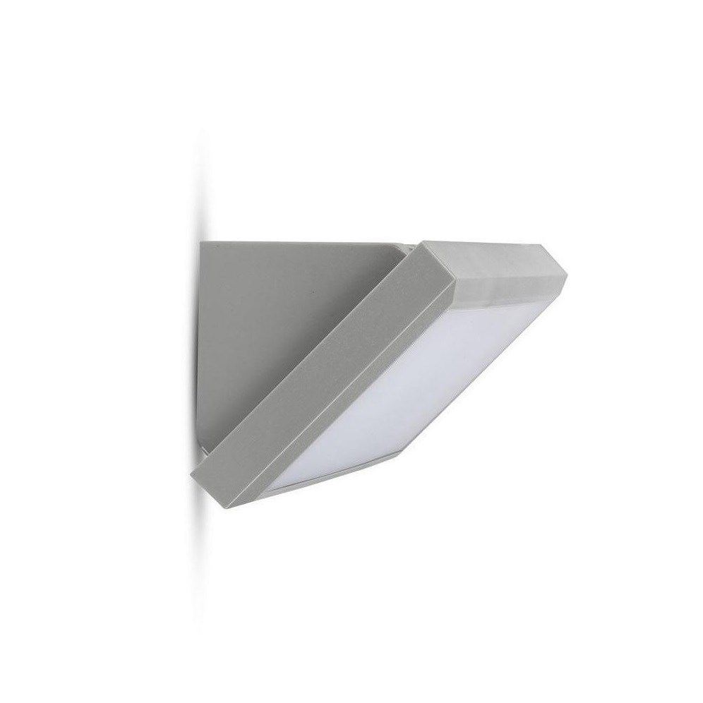 Oprawa Ścienna V-TAC 12W LED Ukośna Szara IP65 VT-8054-N 4000K 1250lm