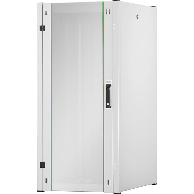 Hyper Pro 19  26U rack 600x800 floor-standing network cabinet  door front glass  grey  1000kg