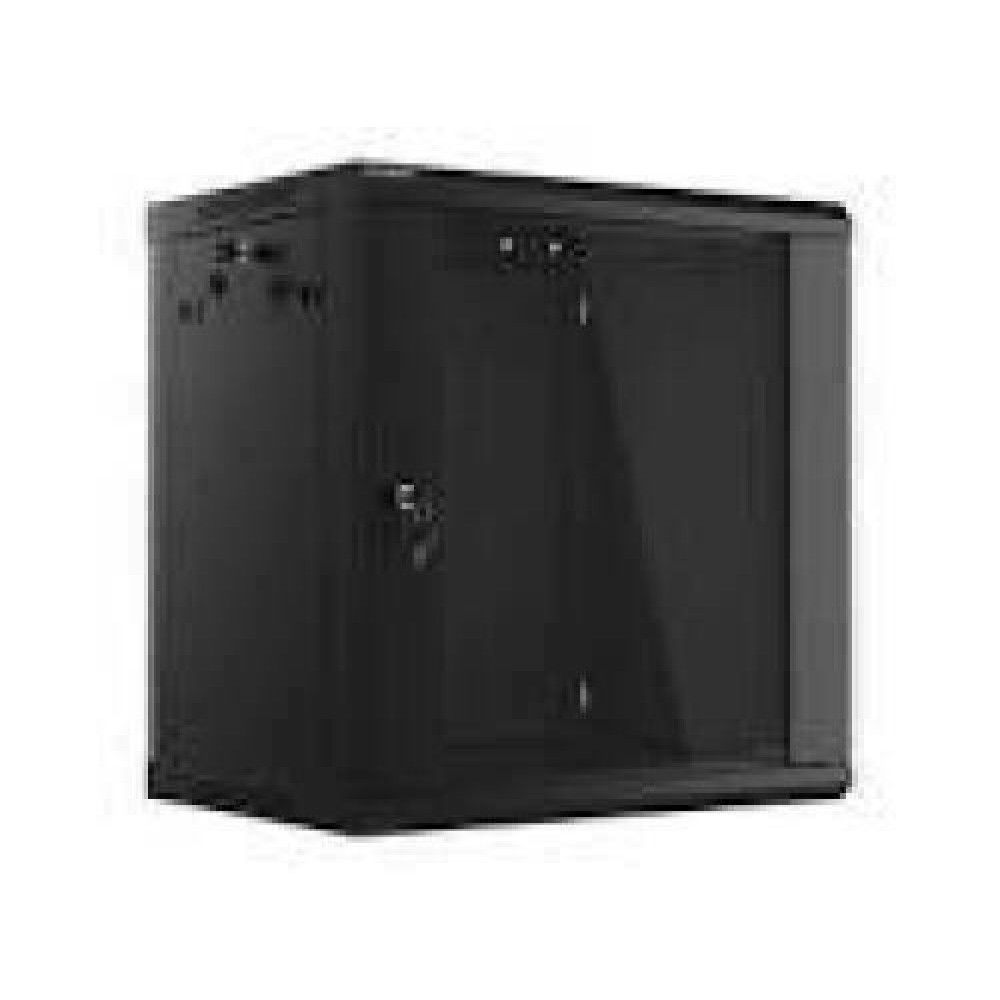 WALL-HUNG RACK CABINET 19  12U 600X450 BLACK PERFORATED DOOR LANBERG (FLAT PACK)