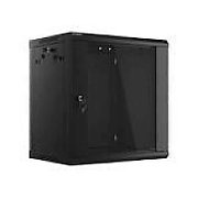 WALL-HUNG RACK CABINET 19  12U 600X450 BLACK PERFORATED DOOR LANBERG (FLAT PACK)