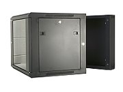 19  12U Rack 600x600 Wall Hung Network Cabinet  Door Glass  Grey  Split  Folded  60kg