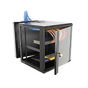 Wall-mounted network cabinet 19  6U rack 600x550  door pane  gray  split  folded  60kg