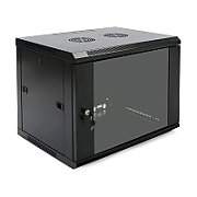 Wall-mounted network cabinet 19  6U rack 600x550  door pane  gray  split  folded  60kg