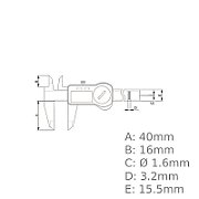 150 DIGIT CALIPER. 6  IP67 3V/RD1.5 TESA-CAL